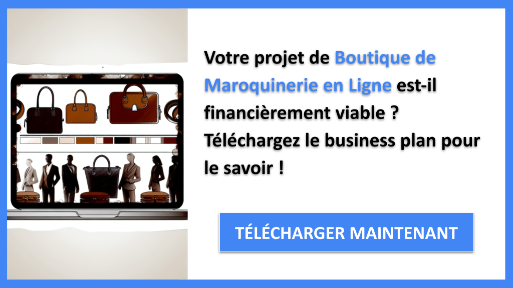 Exemple Business Plan pour Boutique de Maroquinerie en Ligne - Boutique de maroquinerie en ligne Plan financier Exemple- CTA1