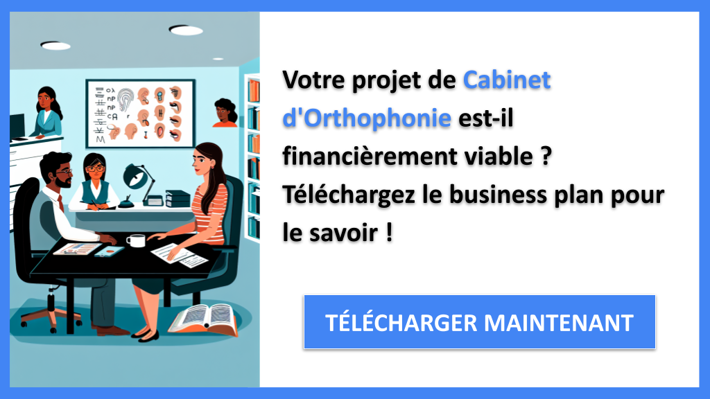 Exemple Business Plan pour Cabinet d'Orthophonie - Cabinet d'orthophonie Plan financier Exemple- CTA1
