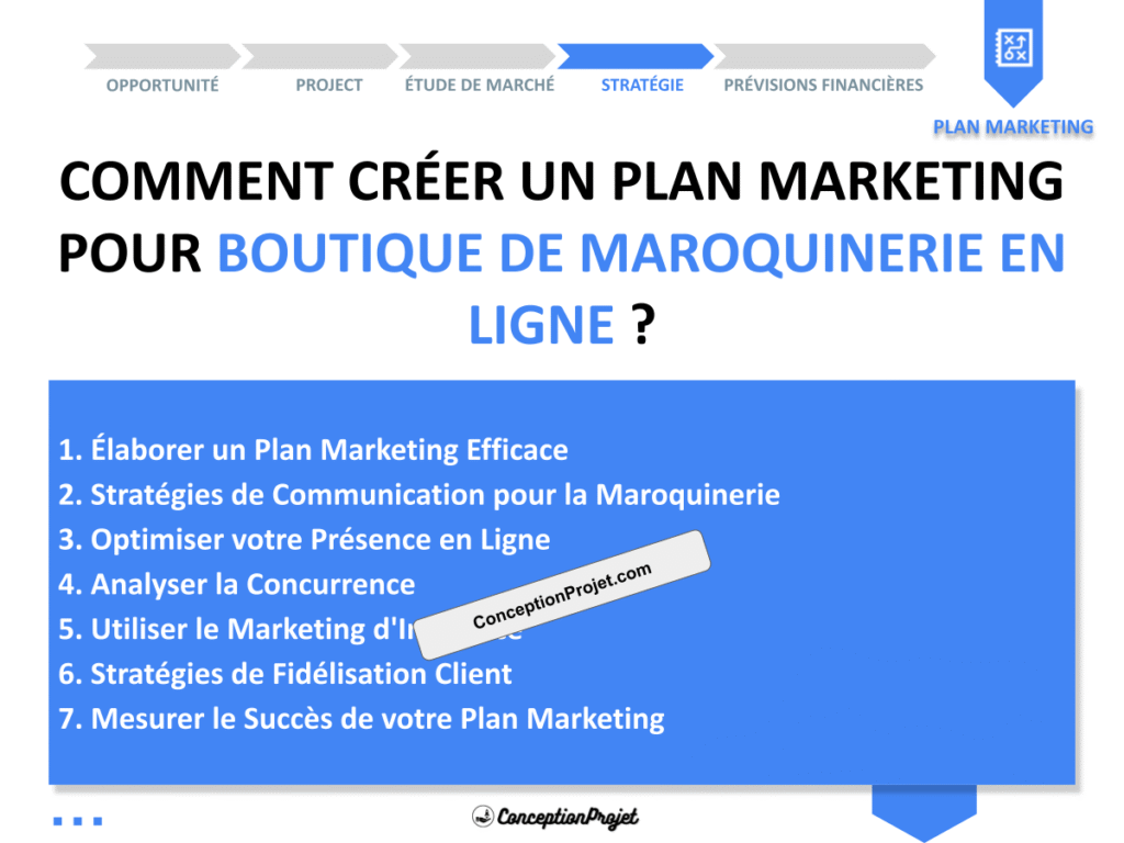 Plan Marketing Boutique de Maroquinerie en Ligne Cover