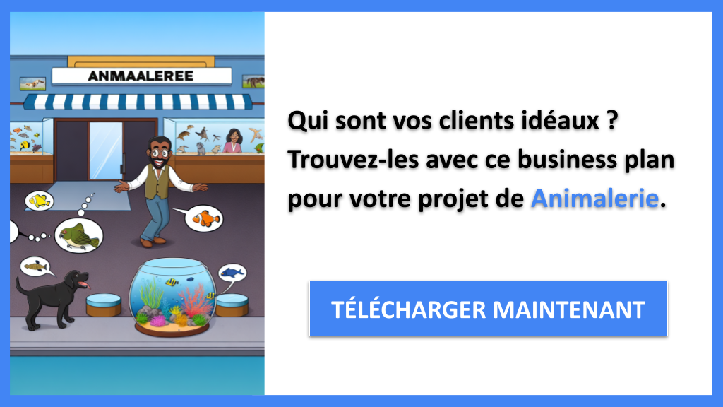 Exemple Business Plan pour Animalerie - Segments Clients Animalerie- CTA1