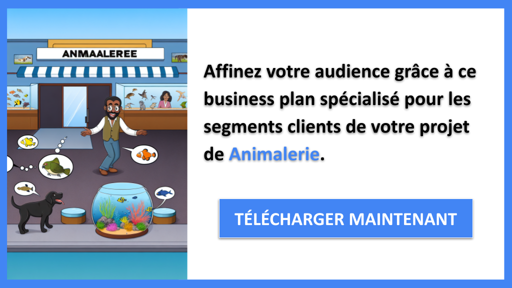 Exemple Business Plan pour Animalerie - Segments Clients Animalerie- CTA2
