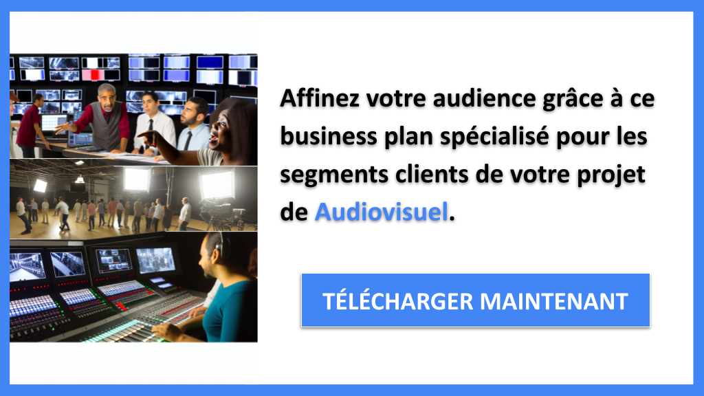 Exemple Business Plan pour Audiovisuel - Segments Clients Audiovisuel- CTA2