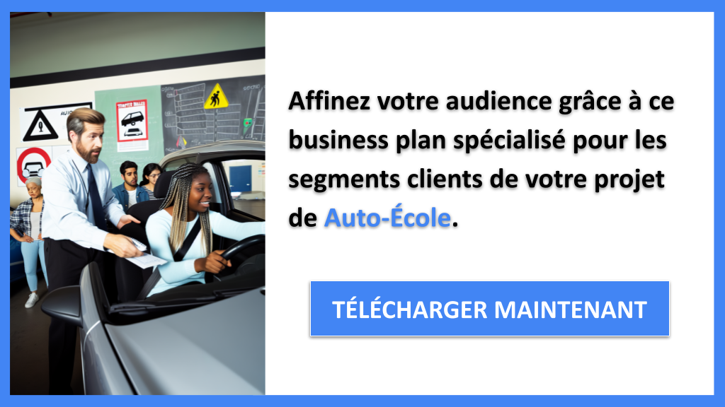 Comment Définir les Segments Clients pour Auto-École : Guide Complet 7 Exemple Business Plan pour Auto-École - Segments Clients Auto-École- CTA2