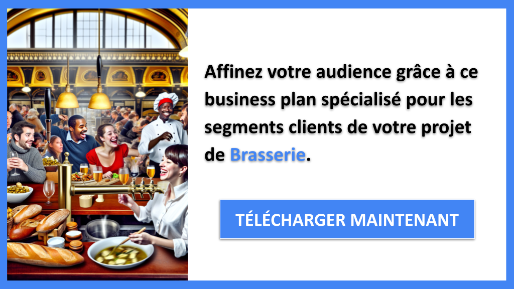Exemple Business Plan pour Brasserie - Segments Clients Brasserie- CTA2