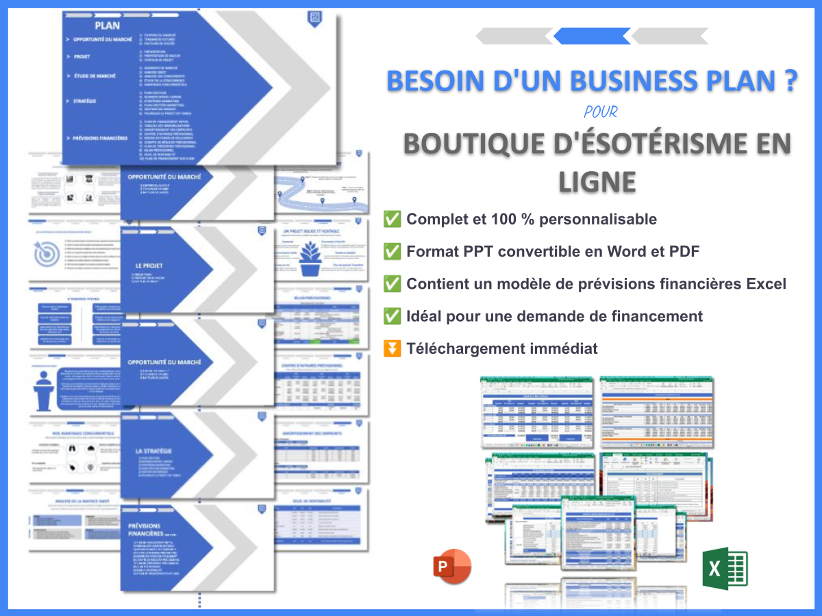 Besoin d'un business plan pour Boutique d'Ésotérisme en Ligne - Étude Juridique Boutique d'Esotérisme en Ligne