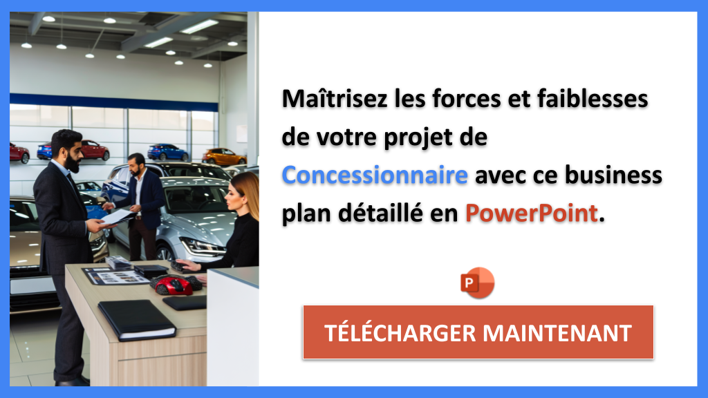 Comment réaliser une Analyse SWOT pour Concessionnaire ? Avec des Exemples Concrets ! 7 Exemple Business Plan pour Concessionnaire - Exemple Analyse SWOT Concessionnaire- CTA2
