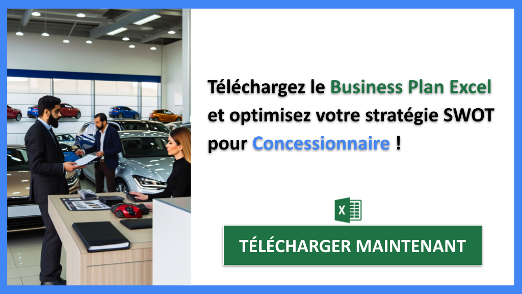 Comment réaliser une Analyse SWOT pour Concessionnaire ? Avec des Exemples Concrets ! 8 Exemple Business Plan pour Concessionnaire - Exemple Analyse SWOT Concessionnaire- CTA3