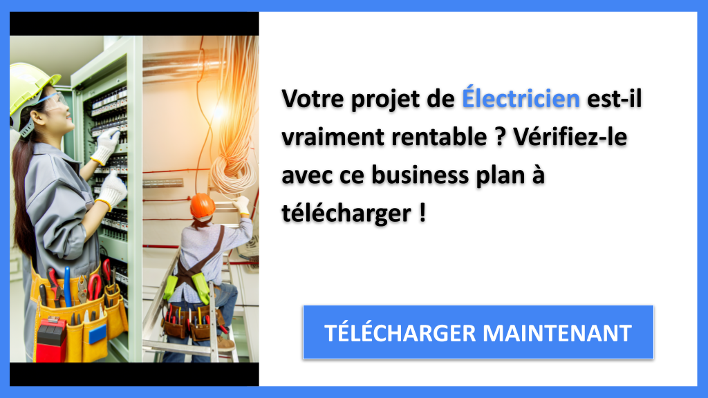 Exemple Business Plan pour Électricien - Électricien Revenus Rentabilité- CTA1