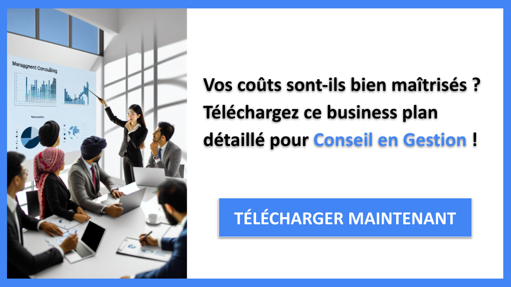 Combien coûte la planification d'un service de Conseil en Gestion ? 6 Exemple Business Plan pour Conseil en Gestion - Coût de planification d'un service de Conseil en Gestion- CTA1