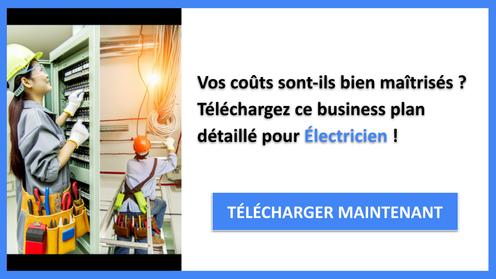Exemple Business Plan pour Électricien - Coût de conception d'une activité d'Électricien- CTA1