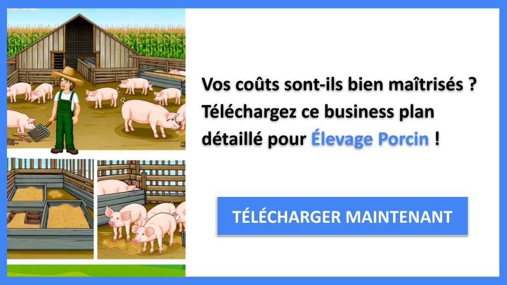Exemple Business Plan pour Élevage Porcin - Coût de gestion d'un élevage Porcin- CTA1