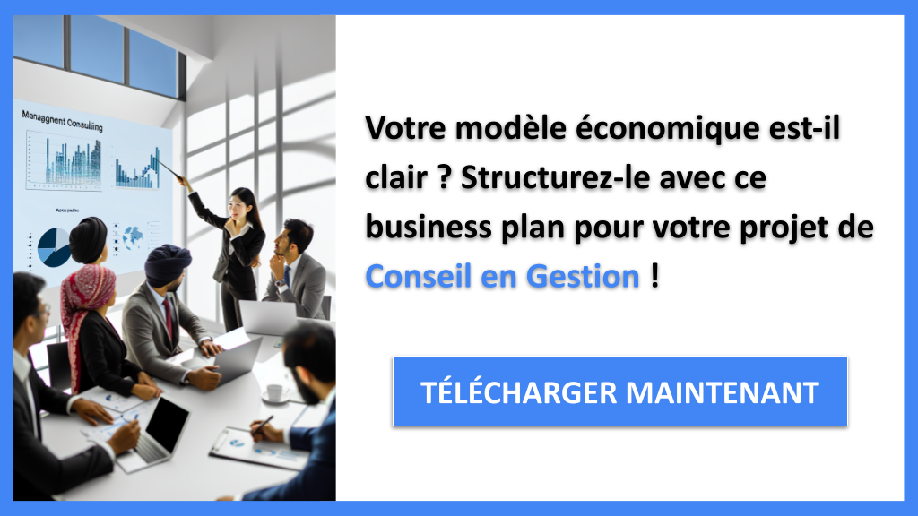 Business Model Canvas pour Conseil en Gestion : Solutions Efficaces 6 Exemple Business Plan pour Conseil en Gestion - Conseil en Gestion Business Model Canvas- CTA1
