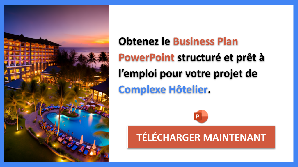 Quels sont les éléments clés d'un business plan pour un Complexe Hôtelier ? 7 Exemple Business Plan pour Complexe Hôtelier - Complexe Hôtelier Business Plan Exemple- CTA2