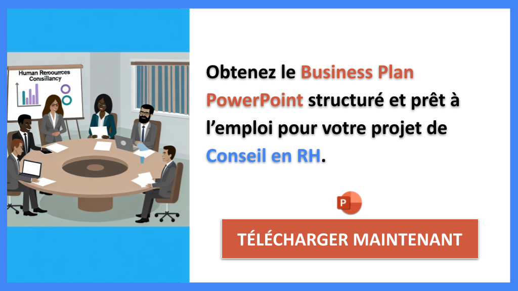 Quelles sont les meilleures pratiques pour un business plan de Conseil en RH ? 7 Exemple Business Plan pour Conseil en RH - Conseil en RH Business Plan Exemple- CTA2