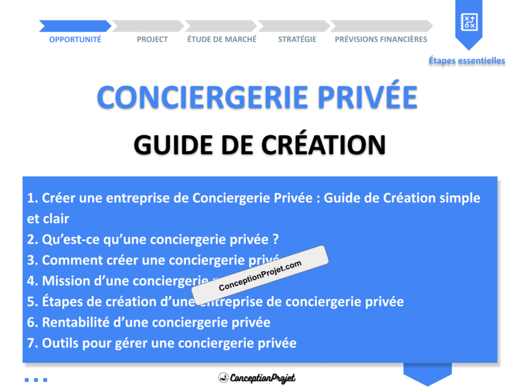 Conciergerie Privee Guide de Creation Cover