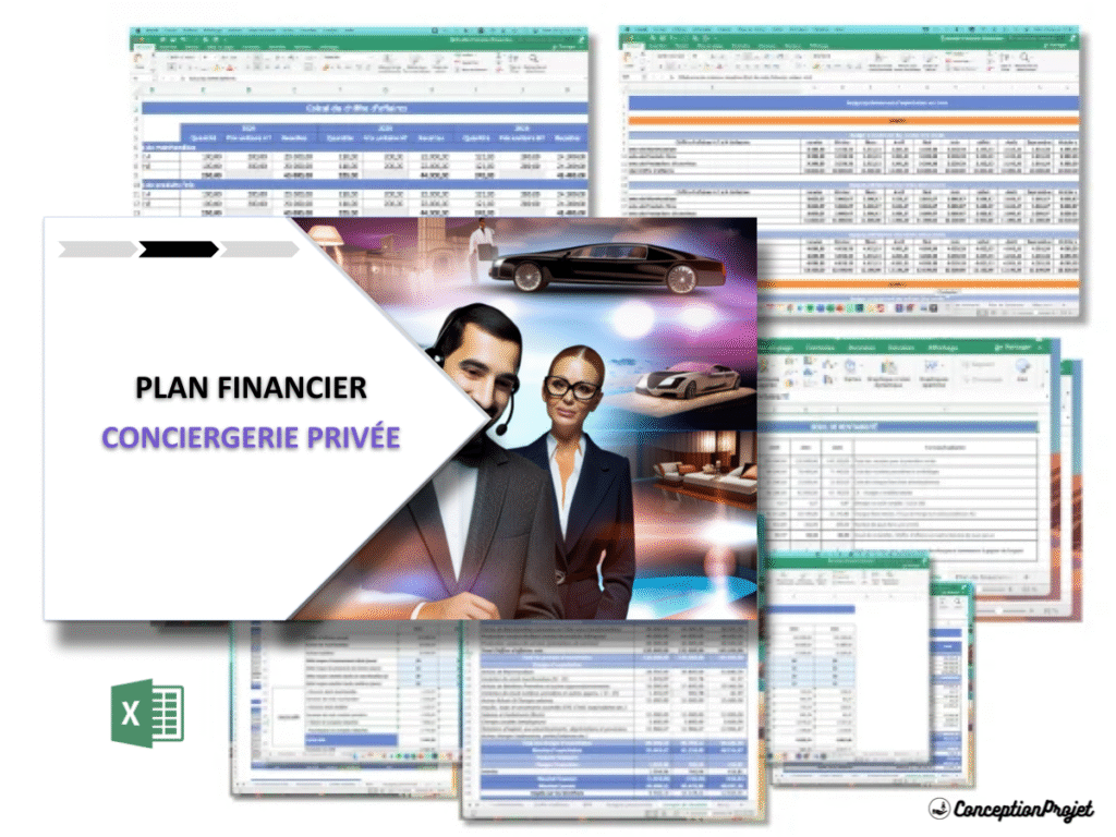 Conciergerie privee Plan financier Exemple Cover