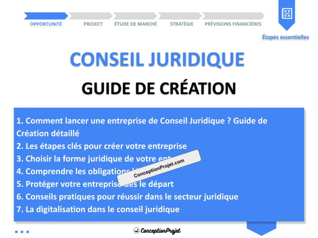 Conseil Juridique Guide de Creation Cover