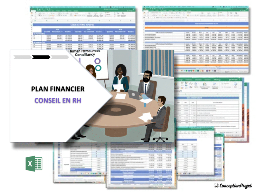 Exemple de Plan Financier pour un Cabinet de Conseil en RH : Guide Complet 2 Conseil en RH Plan financier Exemple Cover