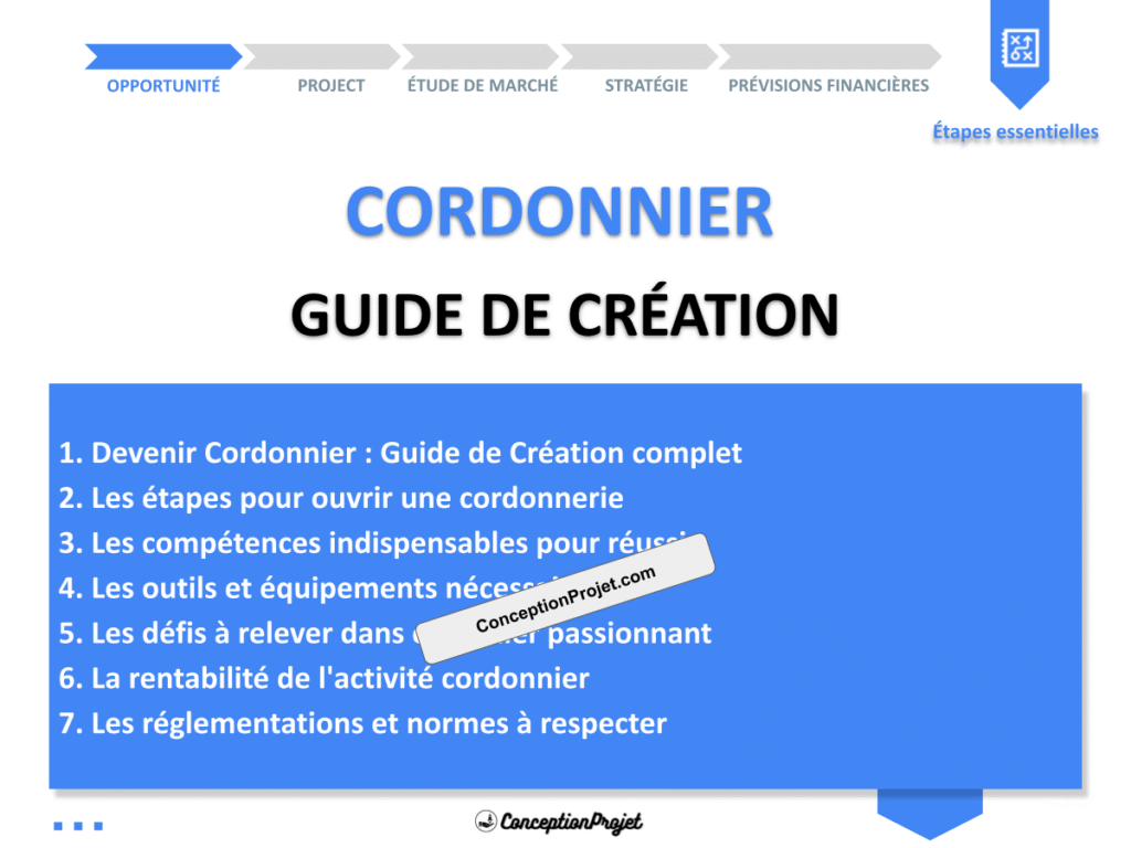 Cordonnier Guide de Creation Cover