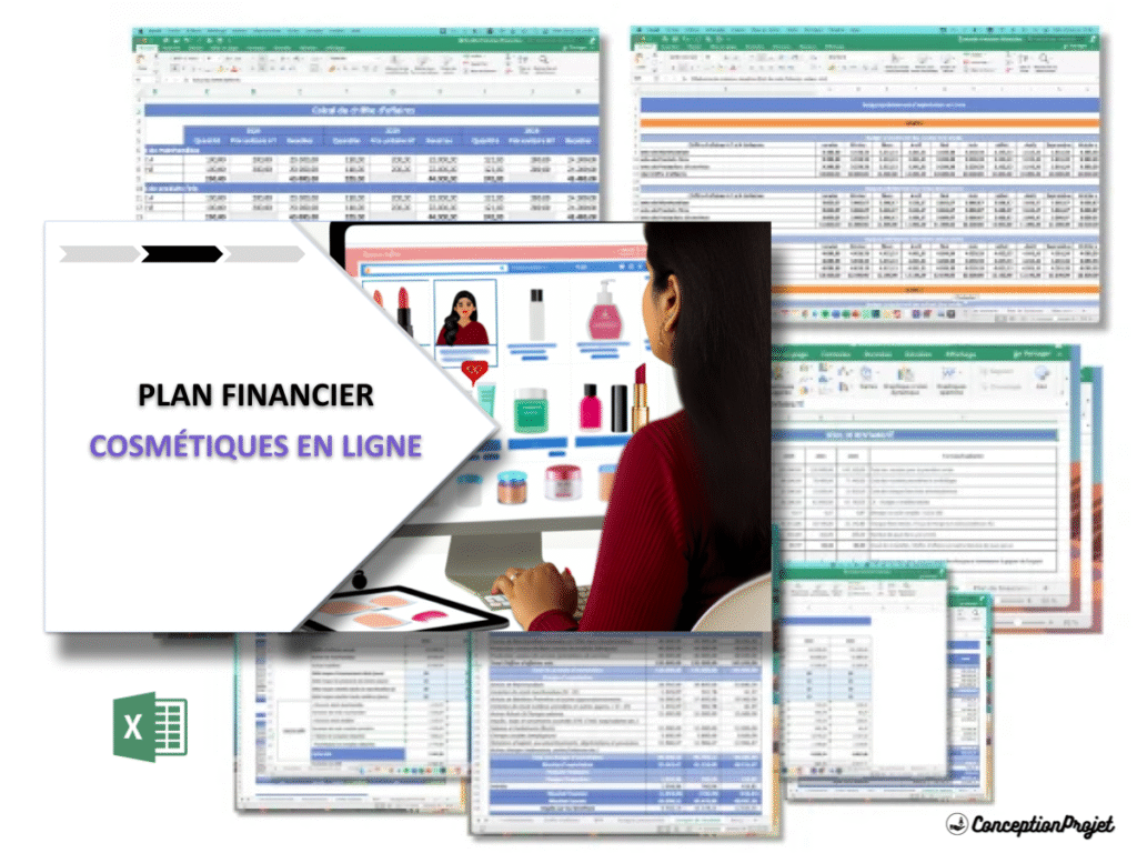 Cosmetiques en ligne Plan financier Exemple Cover