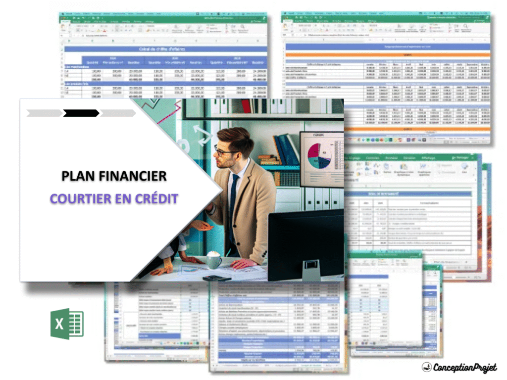 Courtier en credit Plan financier Exemple Cover