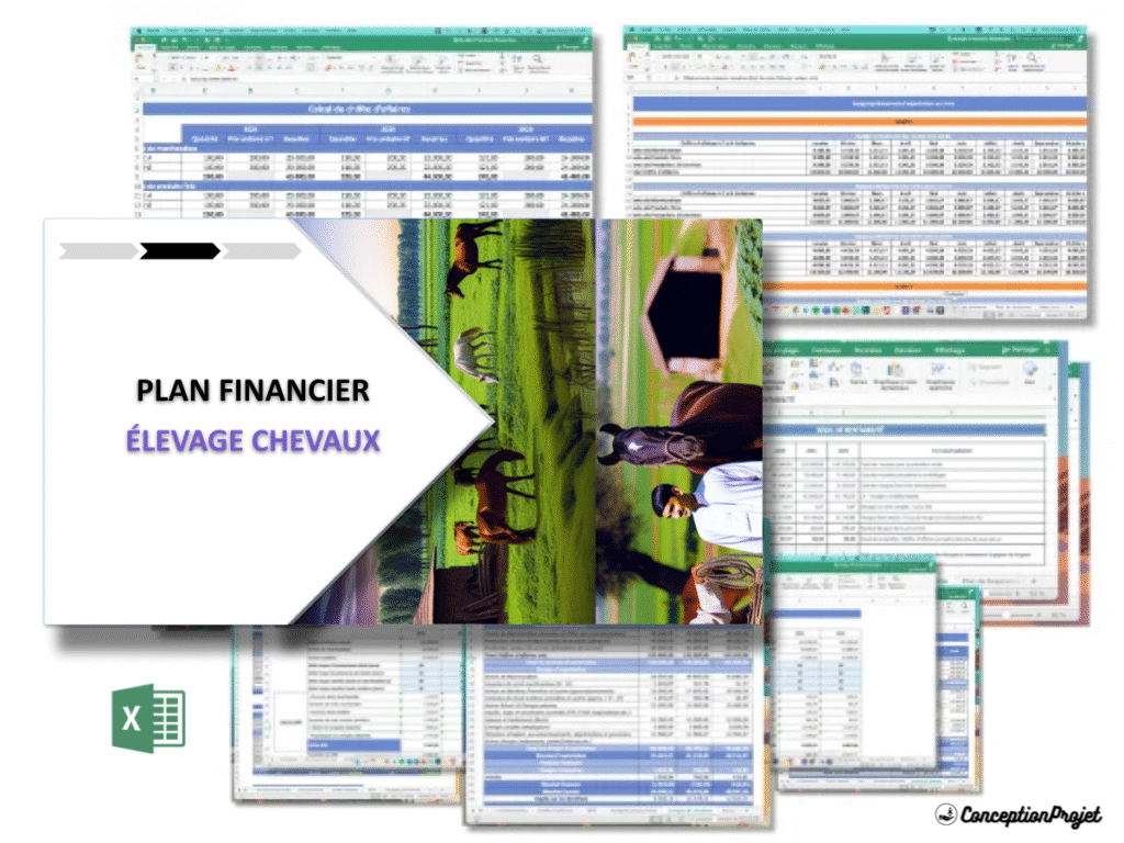 Elevage chevaux Plan financier Exemple Cover