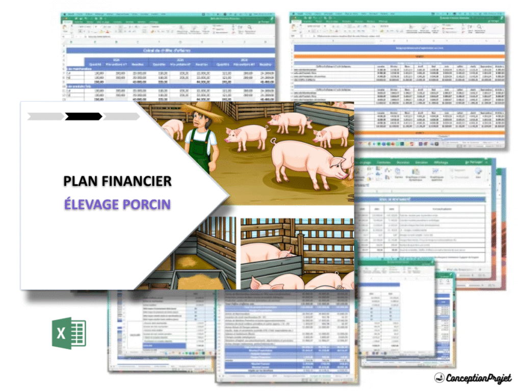 Elevage porcin Plan financier Exemple Cover