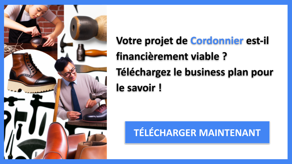 Exemple Business Plan pour Cordonnier - Cordonnier Plan financier Exemple- CTA1