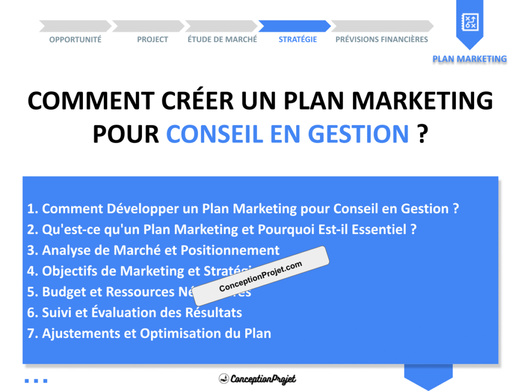 Plan Marketing Conseil en Gestion Cover