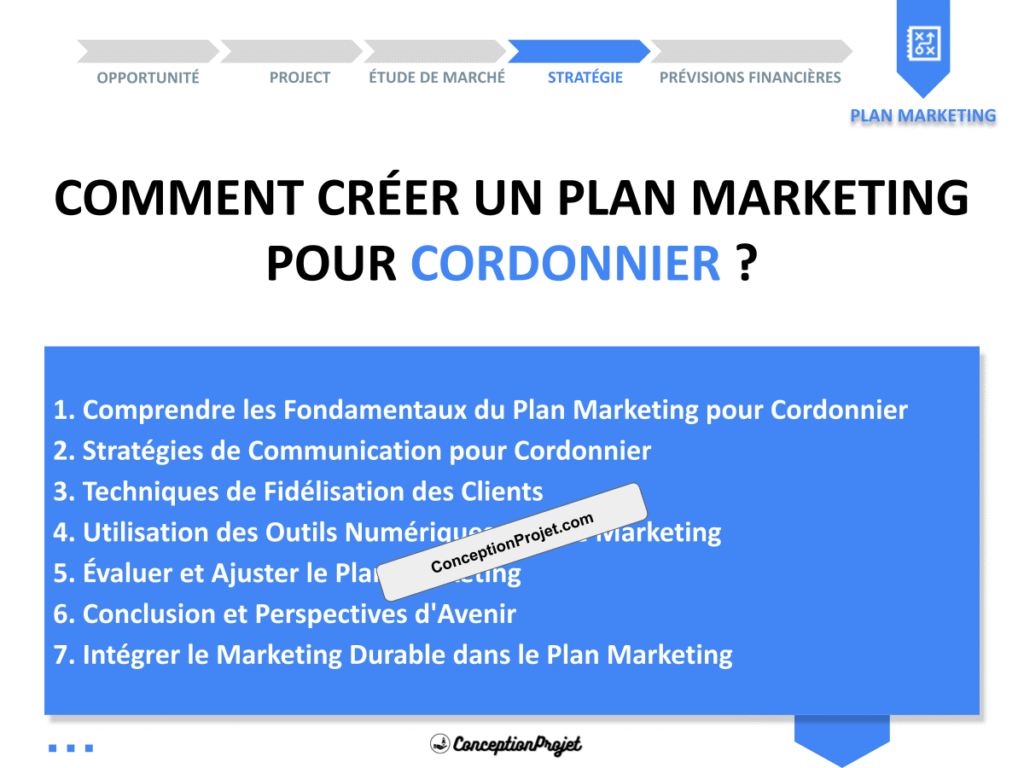 Plan Marketing Cordonnier Cover