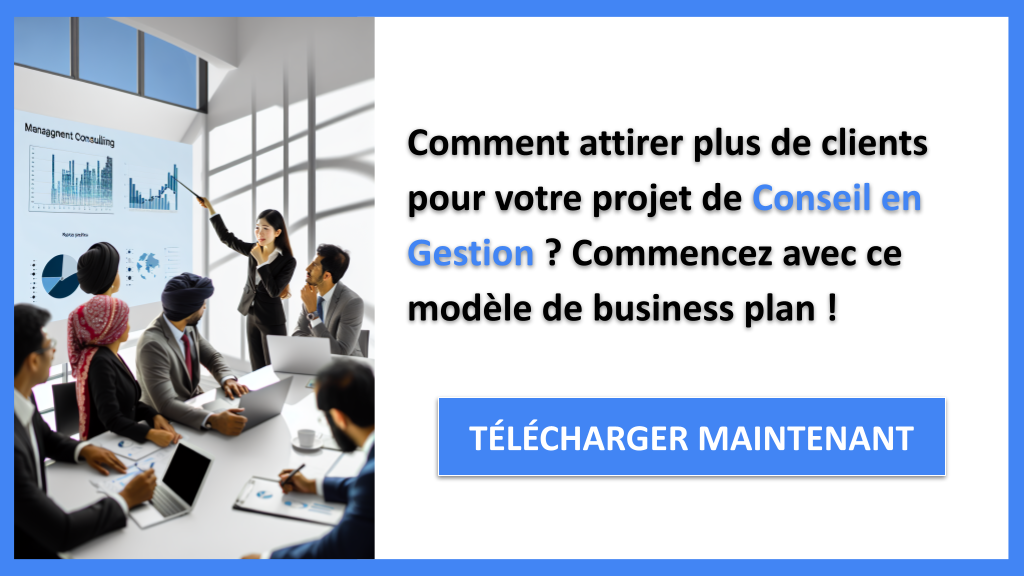 Exemple Business Plan pour Conseil en Gestion - Plan Marketing Conseil en Gestion- CTA1