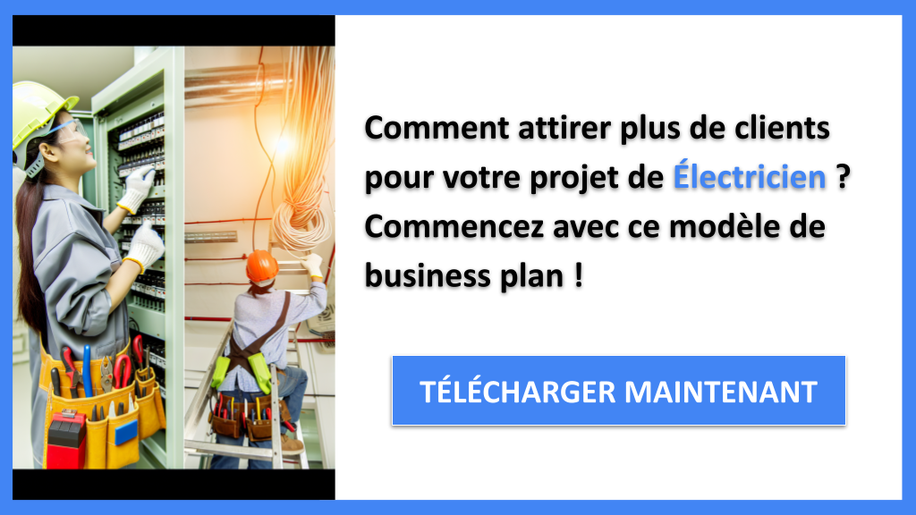 Exemple Business Plan pour Électricien - Plan Marketing Électricien- CTA1