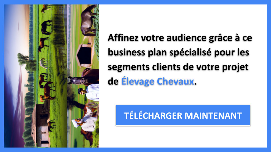 Exemple Business Plan pour Élevage Chevaux - Segments Clients Élevage Chevaux- CTA2