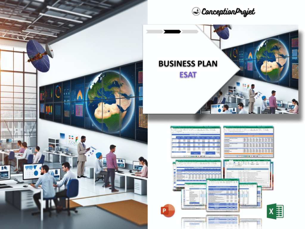 Comment créer un business plan pour un ESAT en Powerpoint et Excel ? 2 ESAT Business Plan Exemple Cover