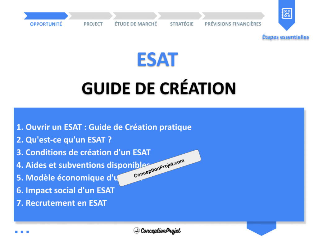 Ouvrir un ESAT : Guide de Création pratique 2 ESAT Guide de Creation Cover
