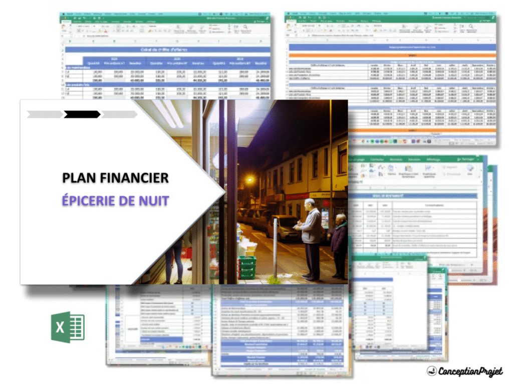 Epicerie de nuit Plan financier Exemple Cover