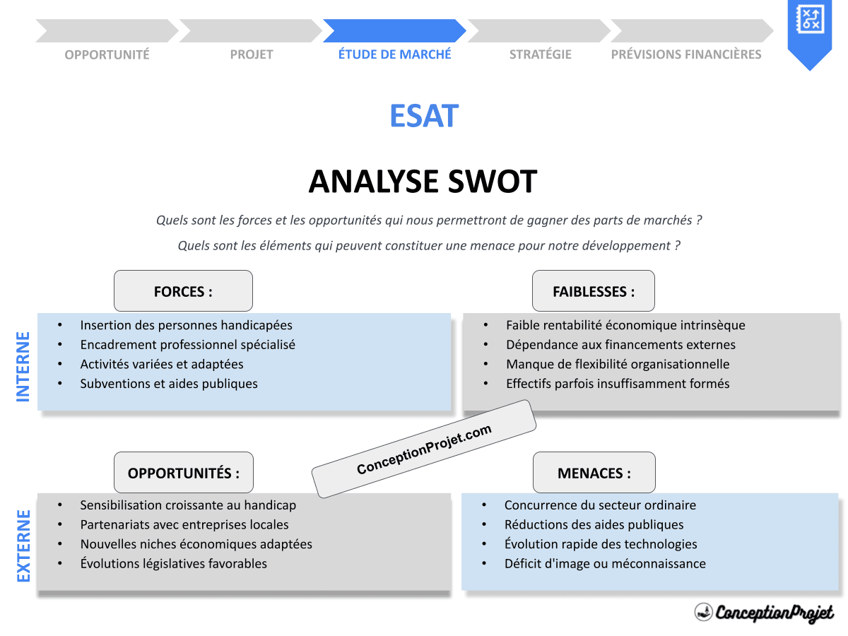Analyse SWOT pour ESAT : Études de Cas et Stratégies Gagnantes Analyse SWOT pour ESAT : Études de Cas et Stratégies Gagnantes