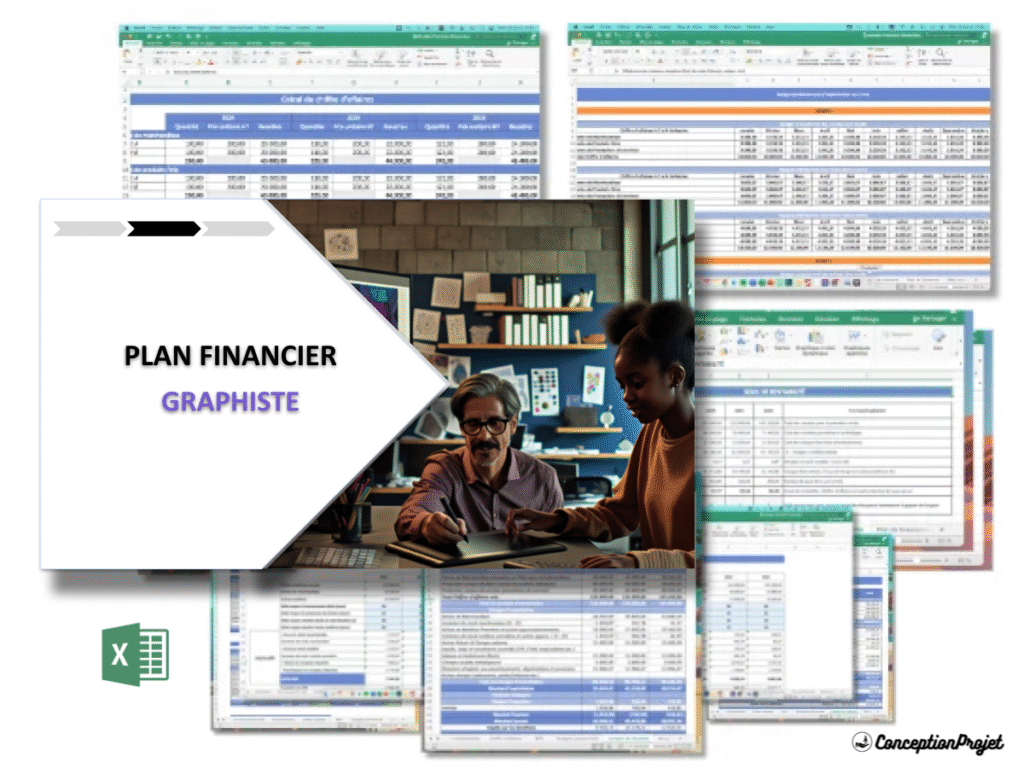Graphiste Plan financier Exemple Cover