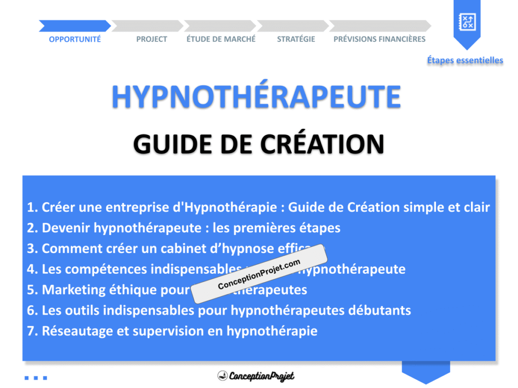 Hypnotherapeute Guide de Creation Cover