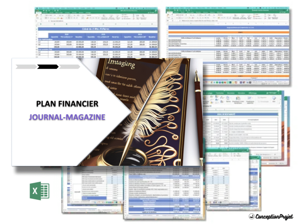 Journal Magazine Plan financier Exemple Cover