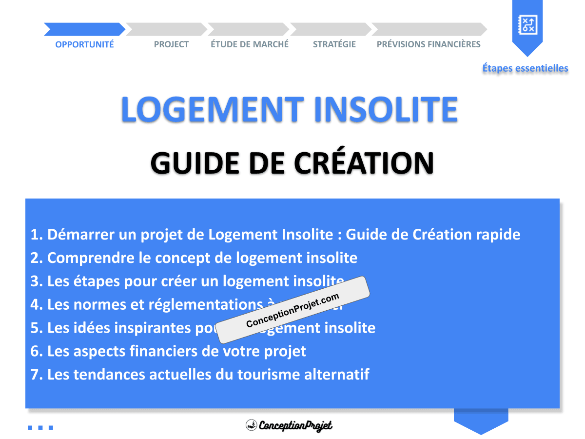 Démarrer un projet de Logement Insolite : Guide de Création rapide Démarrer un projet de Logement Insolite : Guide de Création rapide