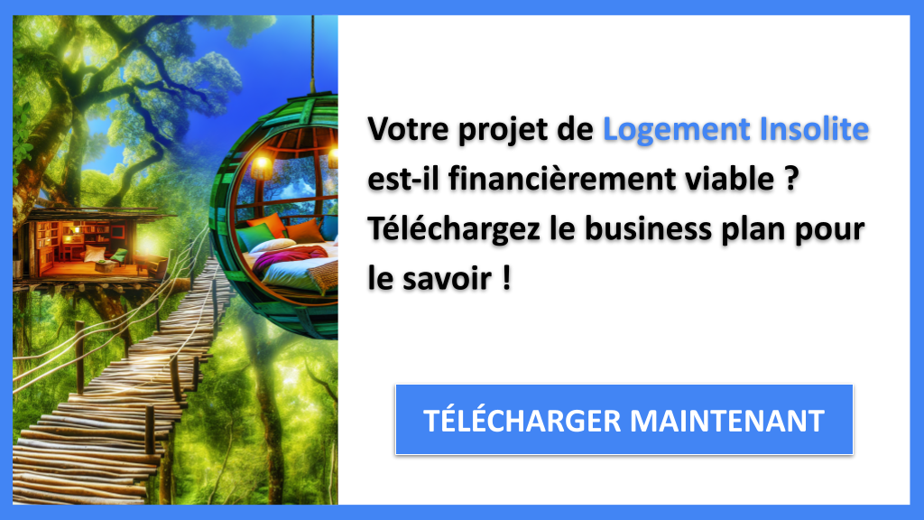 Exemple Business Plan pour Logement Insolite - Logement Insolite Plan financier Exemple- CTA1