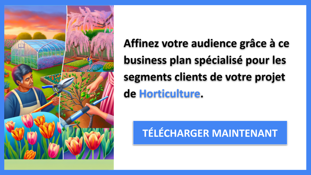 Exemple Business Plan pour Horticulture - Segments Clients Horticulture- CTA2