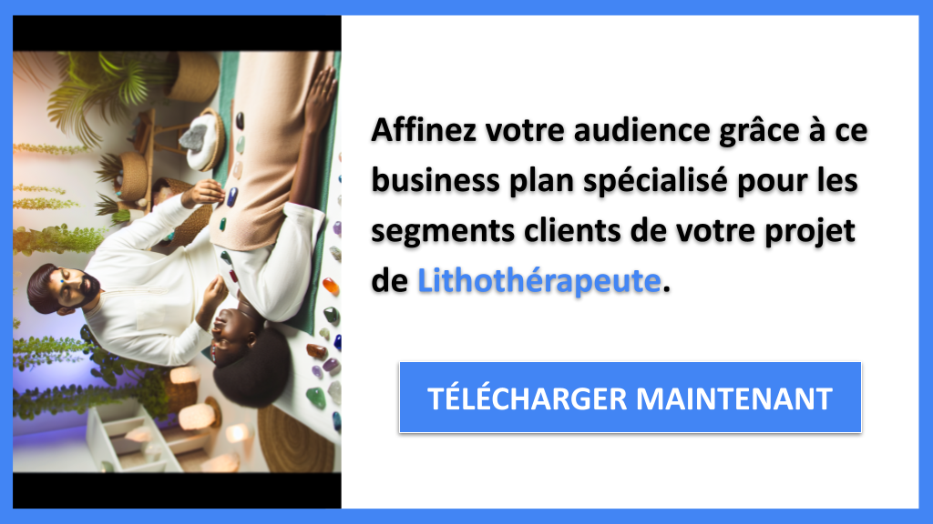 Exemple Business Plan pour Lithothérapeute - Segments Clients Lithothérapeute- CTA2