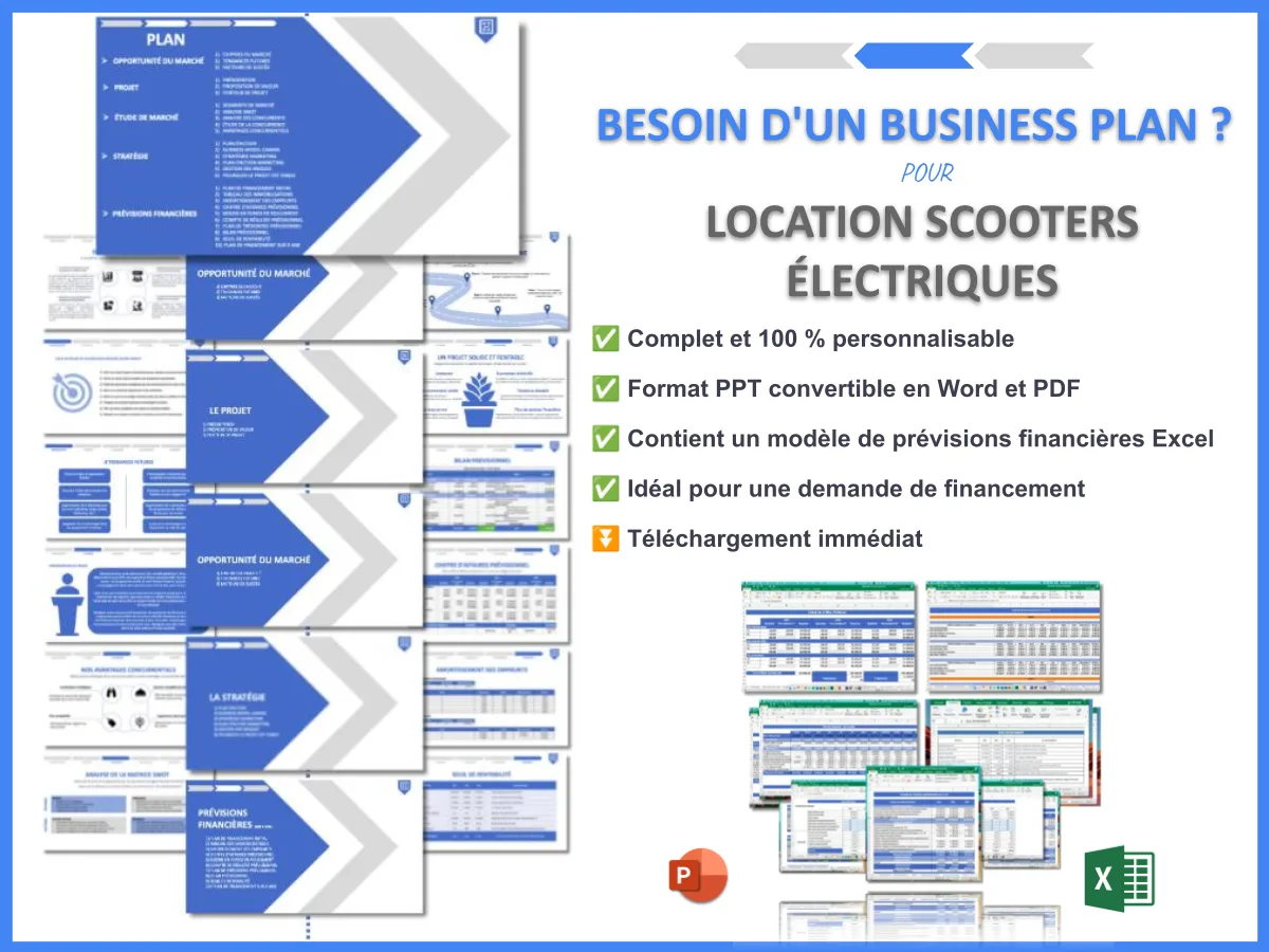 Besoin d'un business plan pour Location Scooters Électriques - Plan Marketing Location Scooters Électriques