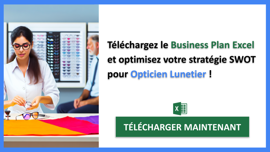 Exemple Business Plan pour Opticien Lunetier - Analyse SWOT Opticien Lunetier- CTA3