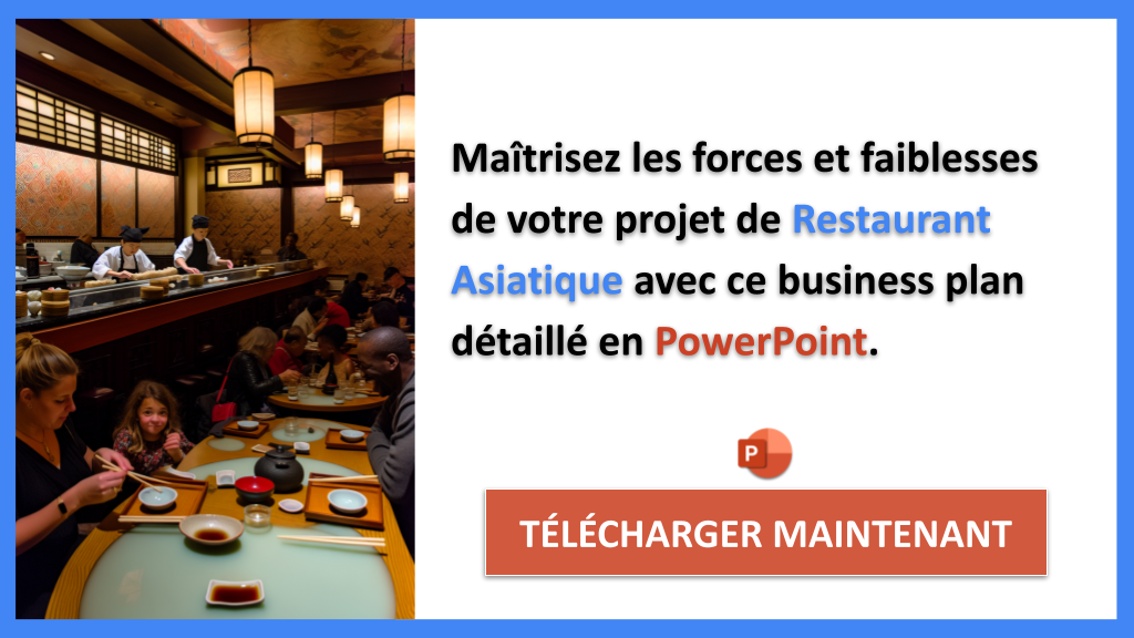 Exemple Business Plan pour Restaurant Asiatique - Analyse SWOT Restaurant Asiatique- CTA2