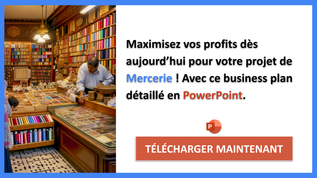 Exemple Business Plan pour Mercerie - Mercerie Revenus Rentabilité- CTA3