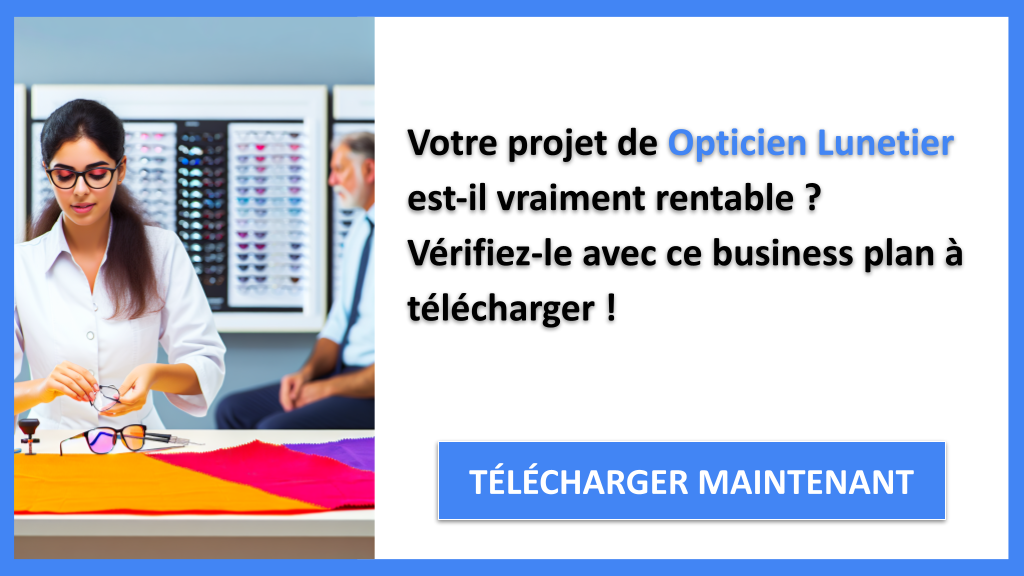 Exemple Business Plan pour Opticien Lunetier - Opticien Lunetier Revenus Rentabilité- CTA1