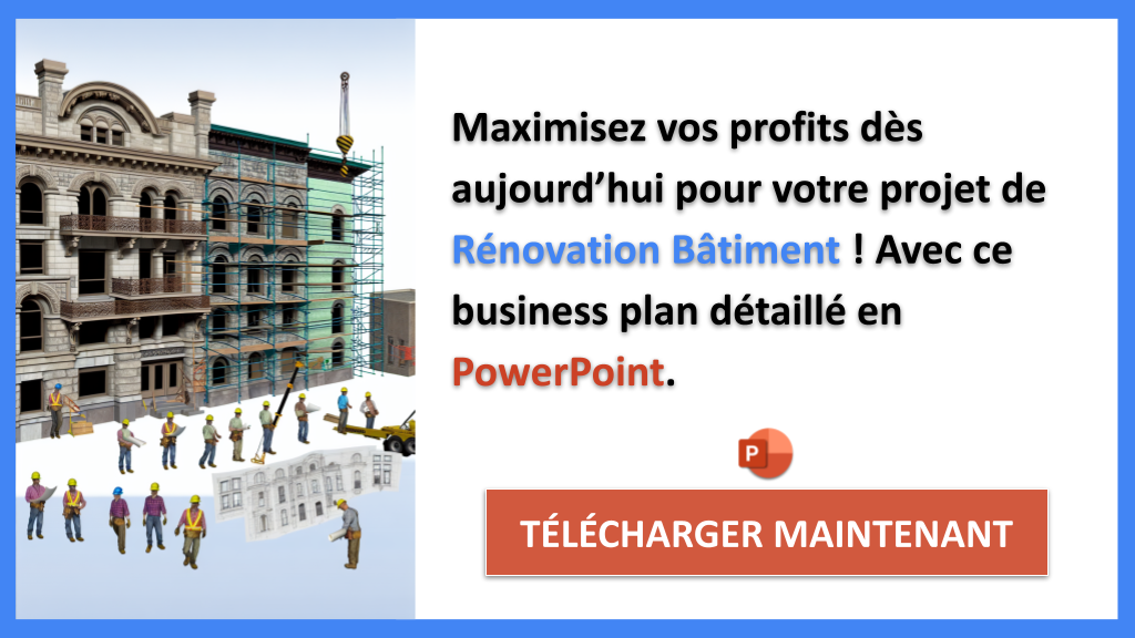 Exemple Business Plan pour Rénovation Bâtiment - Rénovation Bâtiment Revenus Rentabilité- CTA3